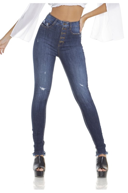 dz2918 calca jeans skinny cintura alta cigarrete com fechamento de botoes frente prox denim zero