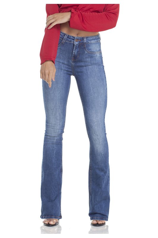 dz2916 calca jeans flare media estonada frente prox denim zero