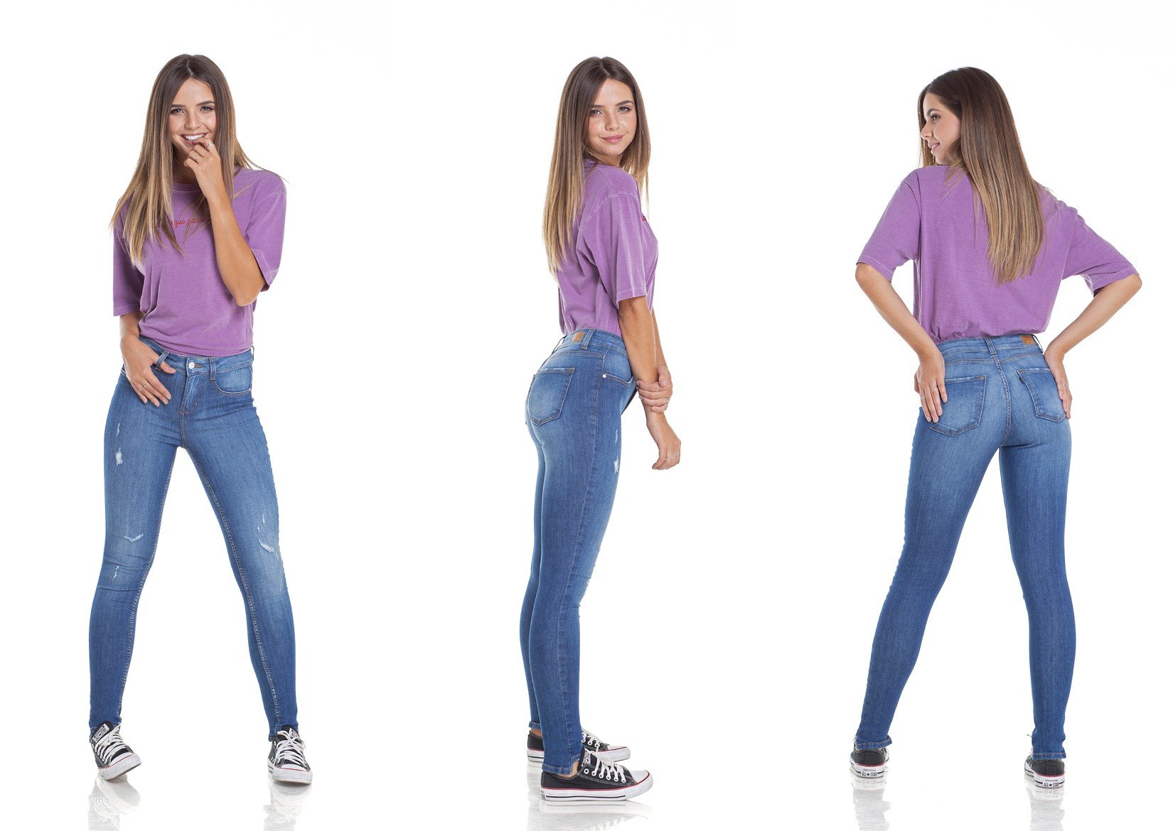 dz2935 calca jeans skinny media com puidos tripla denim zero