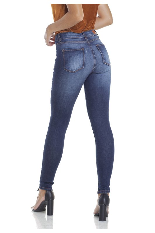 dz2941 calca jeans skinny media cigarrete barra diferenciada costas prox denim zero