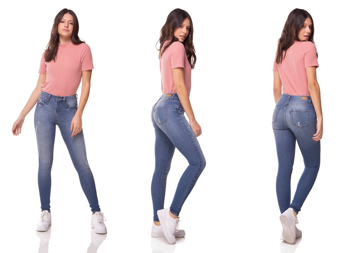 dz2997 calca jeans skinny media com puidos denim zero tripla