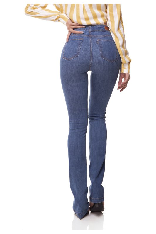 dz3069 a calca jeans boot cut media jeans medio denim zero costas prox