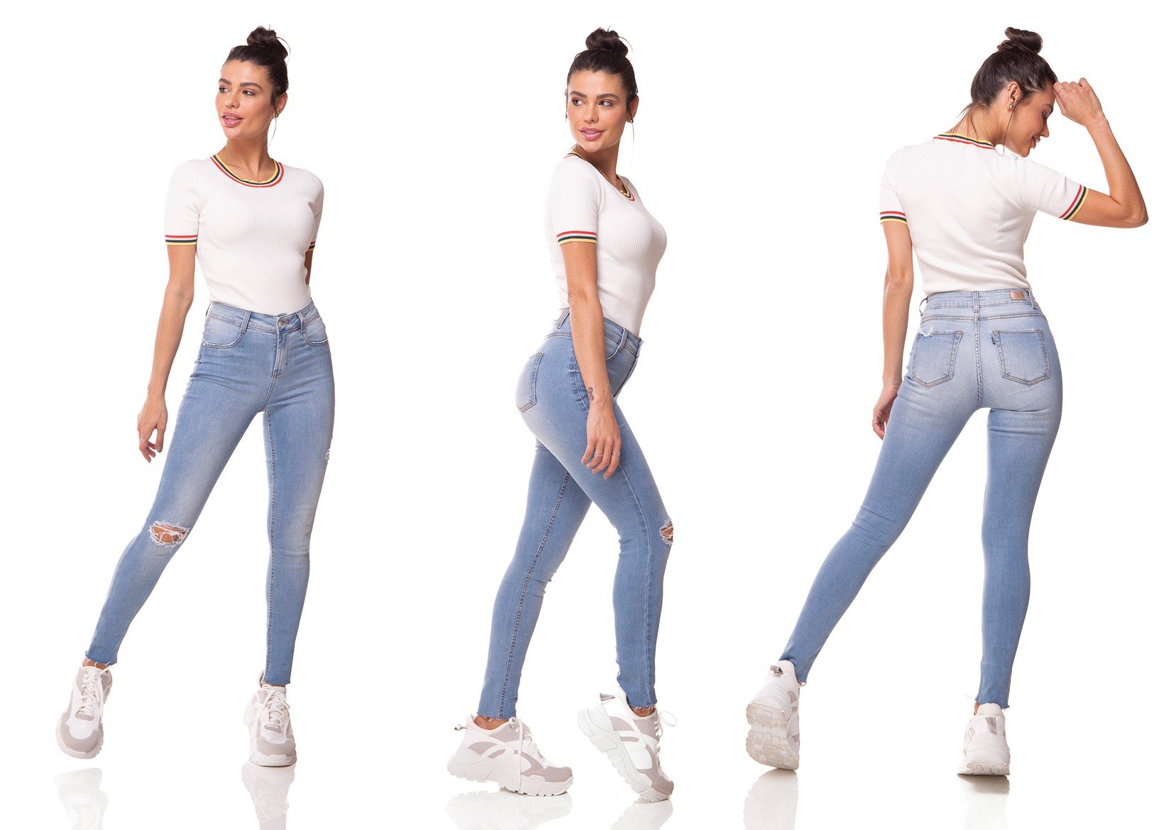 dz2998 calca jeans skinny media com rasgos denim zero tripla
