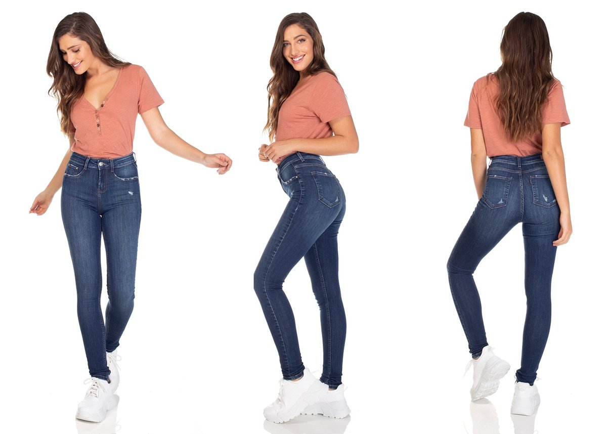 dz3087 calca jeans skinny media com puidos denim zero tripla