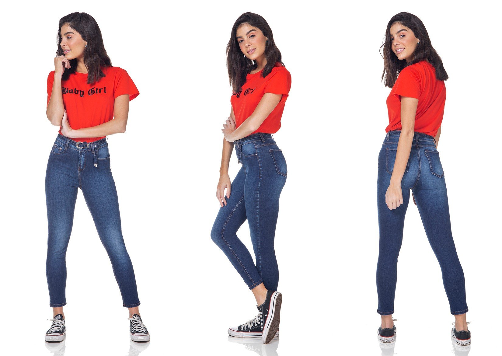dz3102 calca jeans feminina skinny cropped media com cinto denim zero tripla