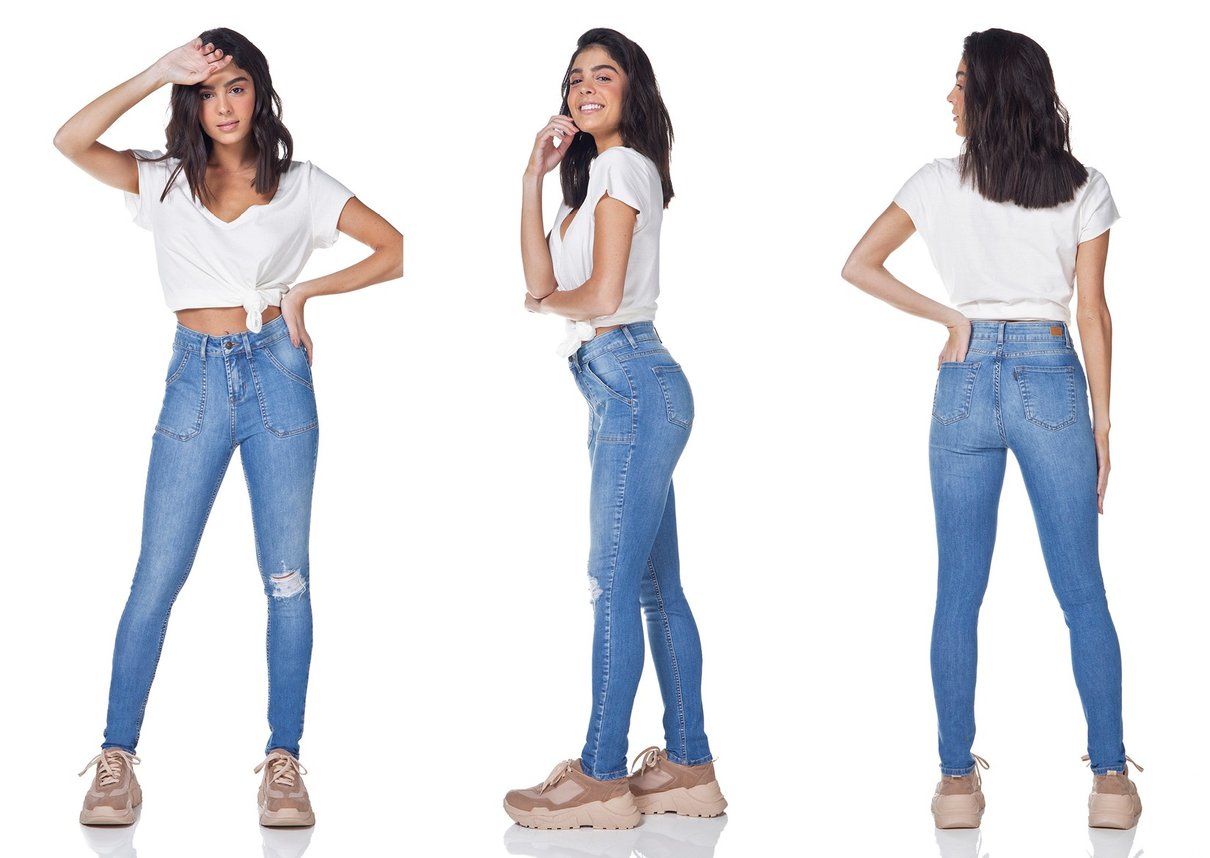 dz3148 calca jeans skinny media bolsos sobrepostos denim zero tripla