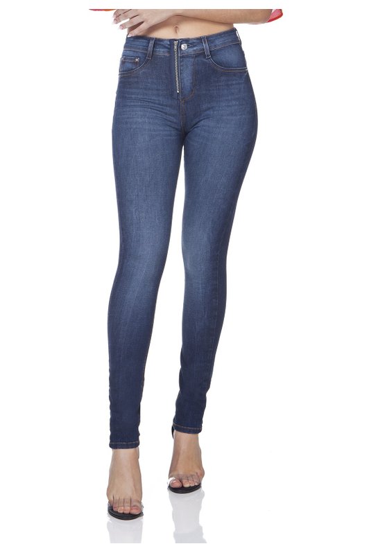 dz3095 calca jeans skinny media com ziper denim zero frente prox