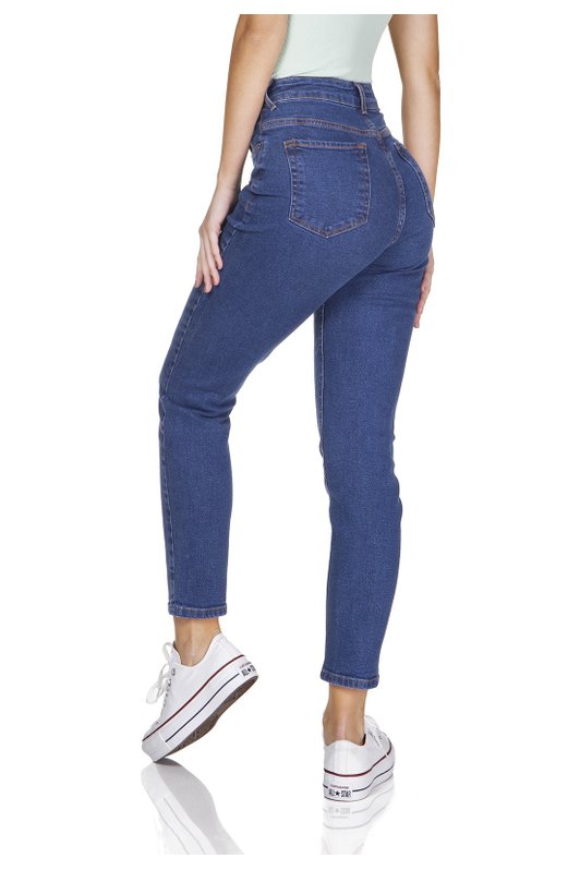 dz3209 calca jeans mom fit estonada denim zero costas prox