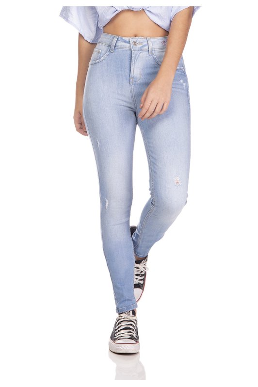 dz3253 calca jeans feminina skinny media com estampa denim zero frente prox