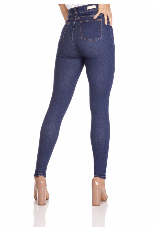 dz3258 calca jeans feminina skinny hot pants estonada denim zero costas prox