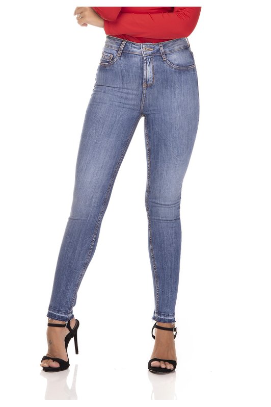 dz3235 calca jeans skinny media cigarrete barra dupla denim zero frente prox