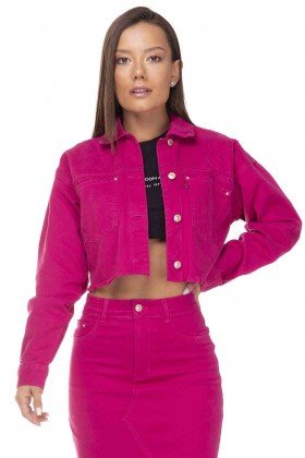 jaqueta jeans pink