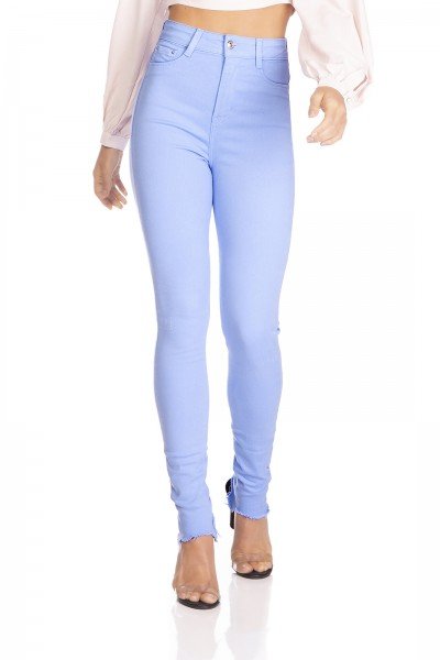 calça jeans feminina colorida cintura alta