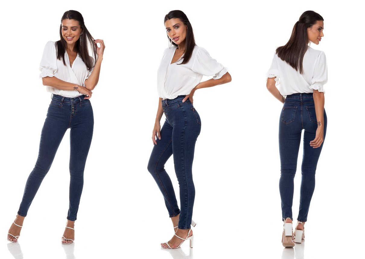 dz3317 calca jeans feminina skinny media cigarrete bolsos embutidos denim zero tripla