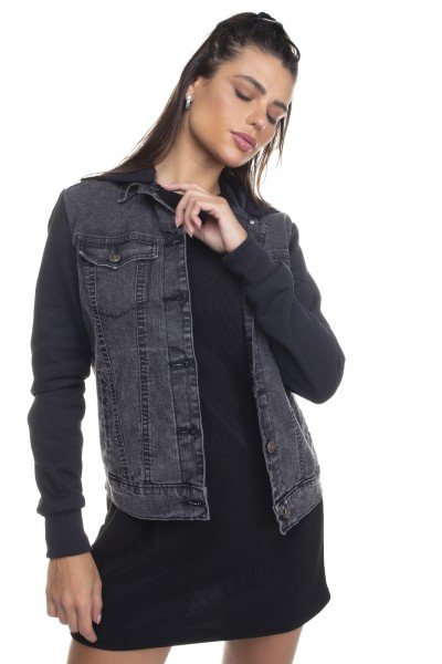 jaqueta feminina com touca