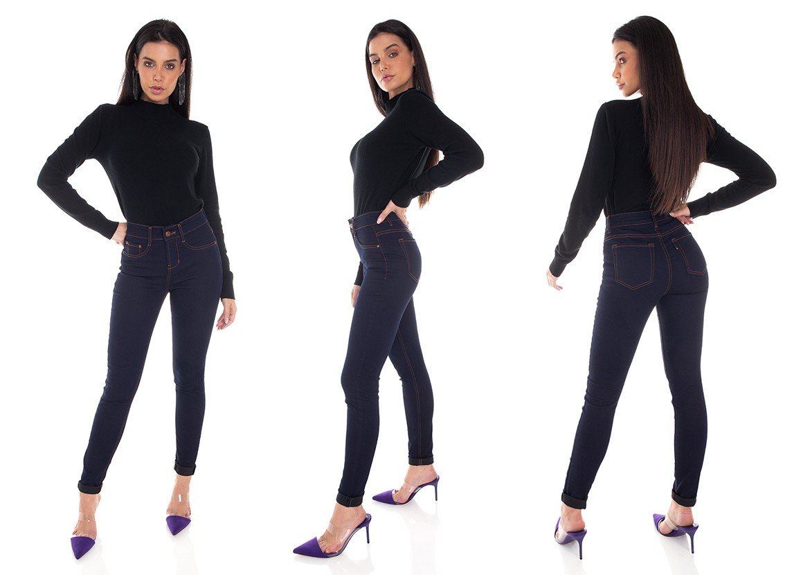 dz3451 calca jeans feminina skinny media tradicional denim zero tripla