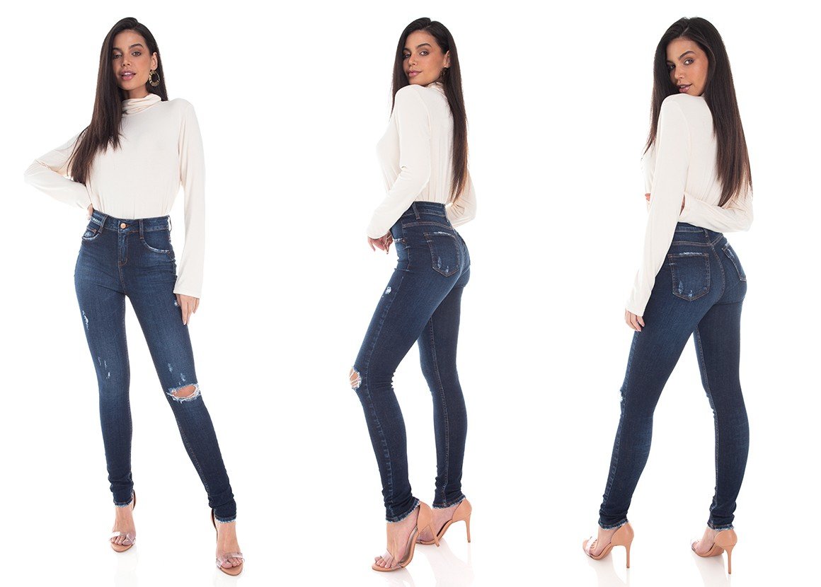 dz3399 calca jeans feminina skinny media cigarrete rasgo joelho denim zero tripla