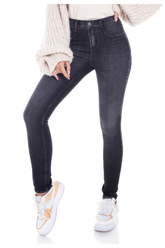 dz3406 calca jeans feminina skinny media estonada denim zero frente prox