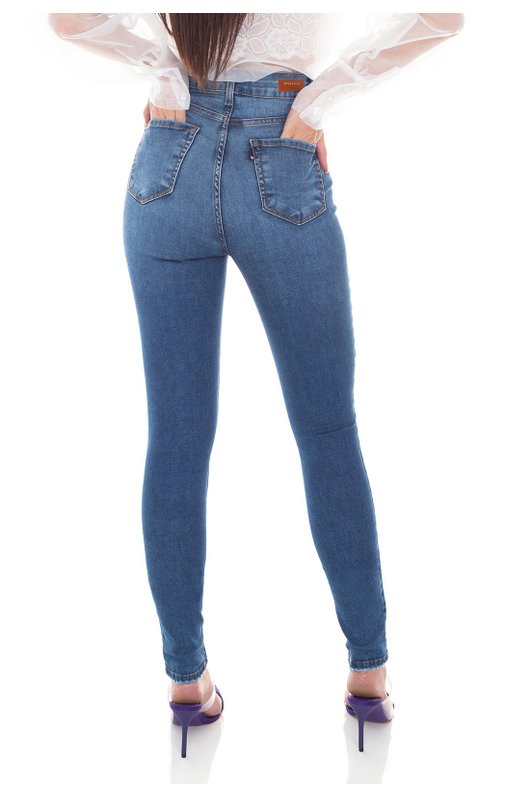 dz3391 calca jeans feminina skinny hot pants tradicional denim zero costas prox