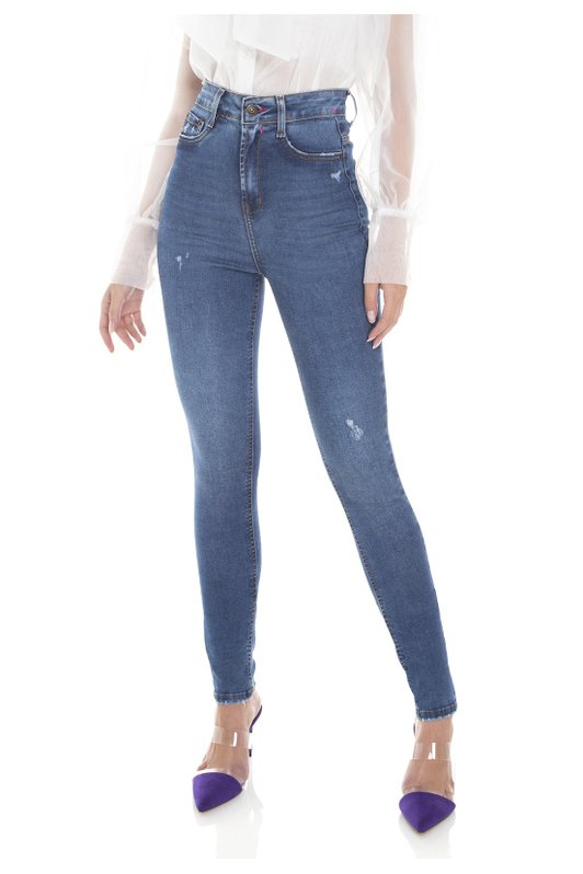 dz3391 calca jeans feminina skinny hot pants tradicional denim zero frente prox