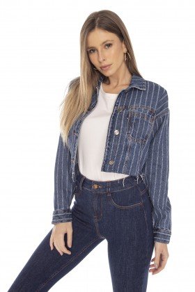 jaqueta jeans feminina colorida