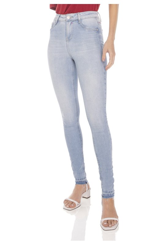 dz3469 calca jeans feminina skinny media barra dupla denim zero frente prox