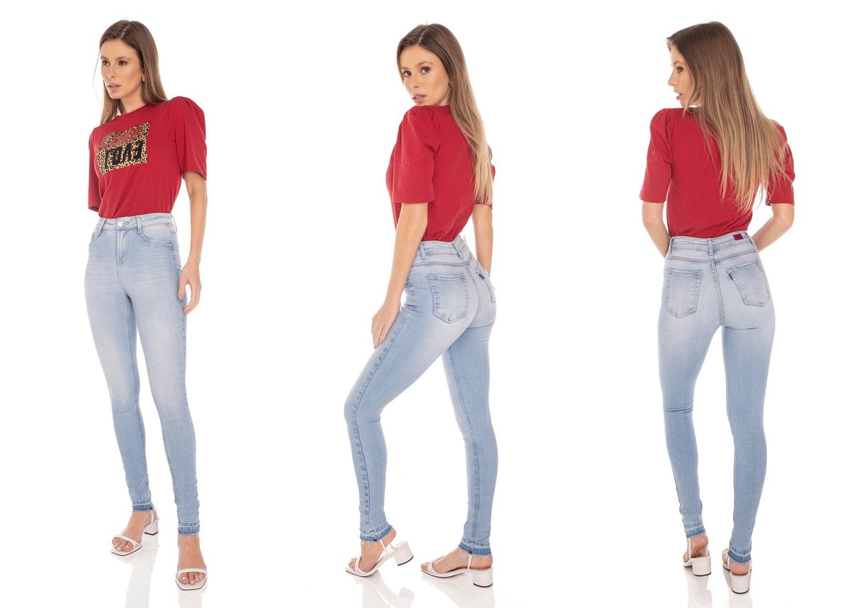 dz3469 calca jeans feminina skinny media barra dupla denim zero tripla