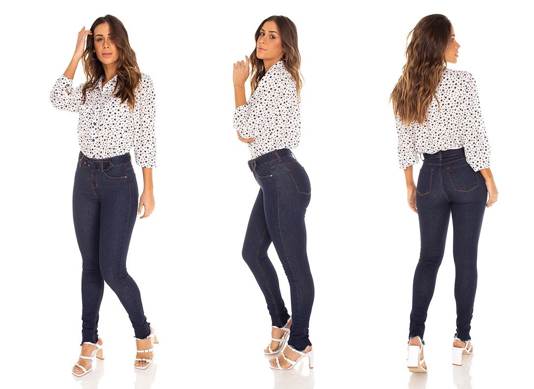 dz3461 calca jeans feminina skinny media com cinto denim zero tripla