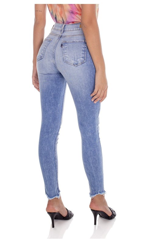 dz3603 com calca jeans feminina skinny media cigarrete barra irregular costas prox