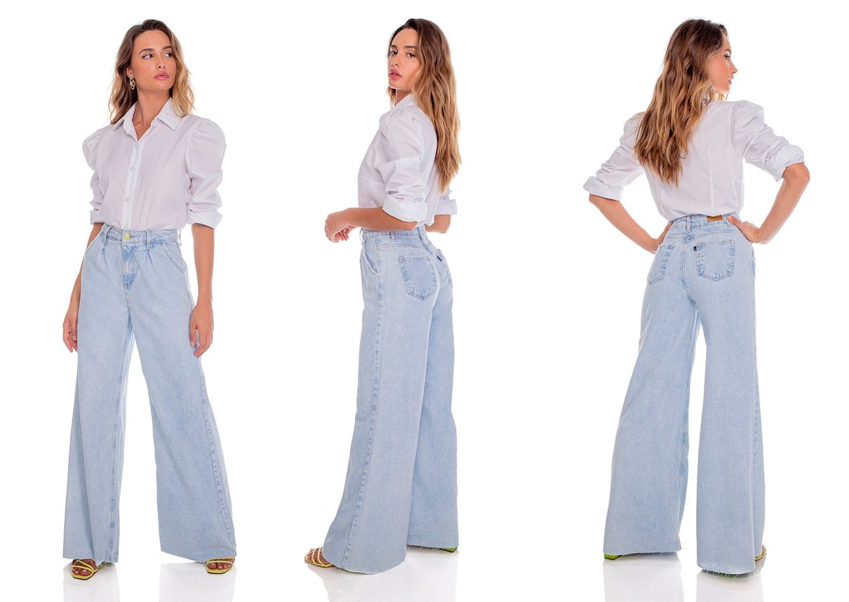 dz3610 alg calca jeans feminina pantalona barra corte a fio denim zero tripla