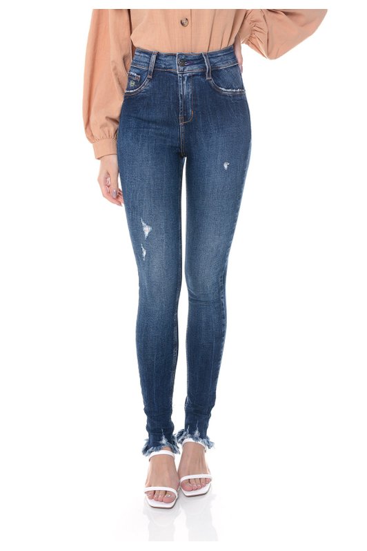 dz3644 com calca jeans feminina skinny media com barra irregular denim zero frente prox 02