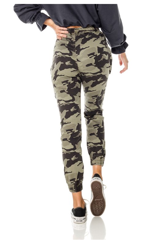 dz3712 com calca jeans feminina jogger camuflada denim zero costas prox