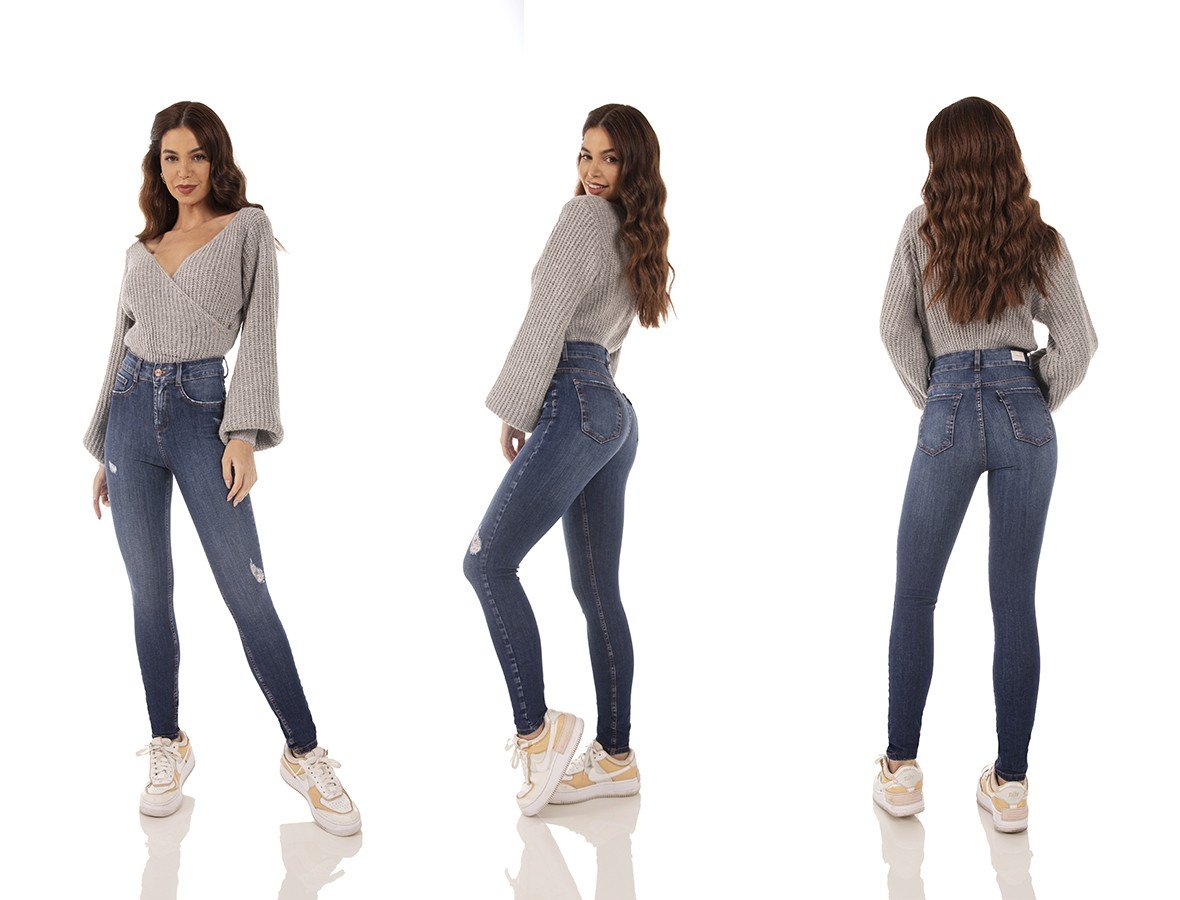 dz3752 ts calca jeans feminina skinny media cigarrete com puidos denim zero tripla