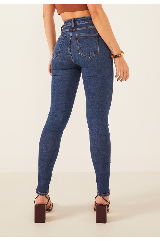 dz3890 re calca jeans feminina skinny media tradicional denim zero costas prox crop