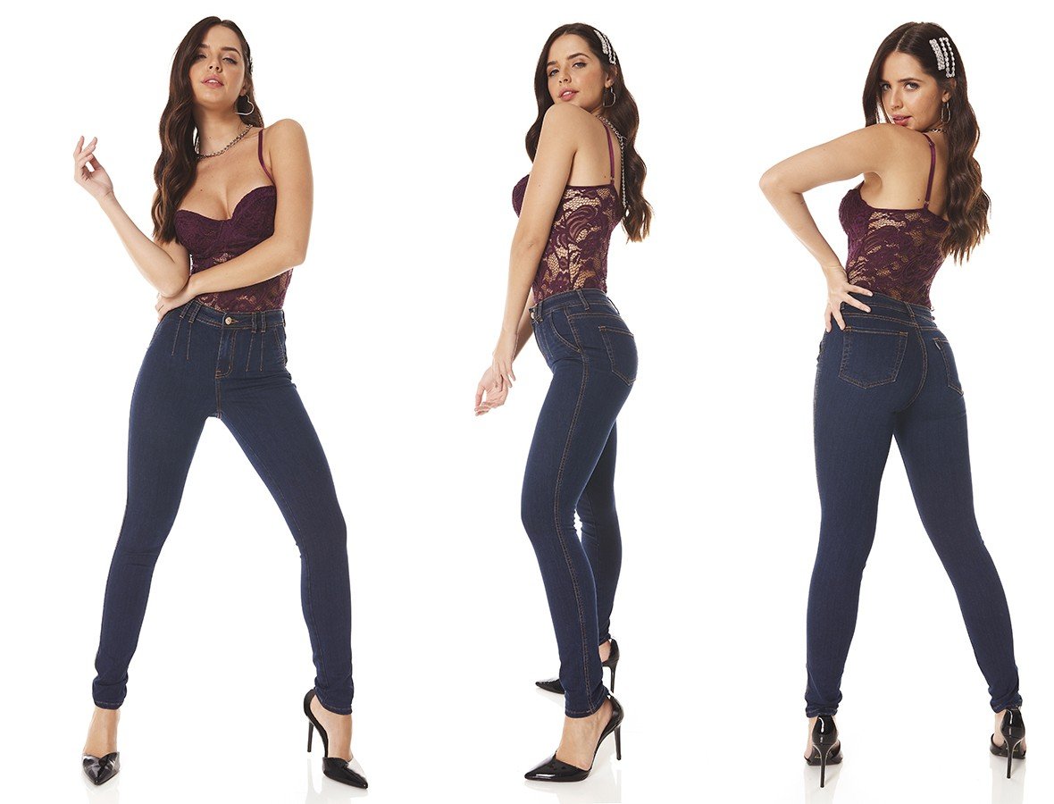 dz3801 com calca jeans feminina skinny media com pences denim zero tripla