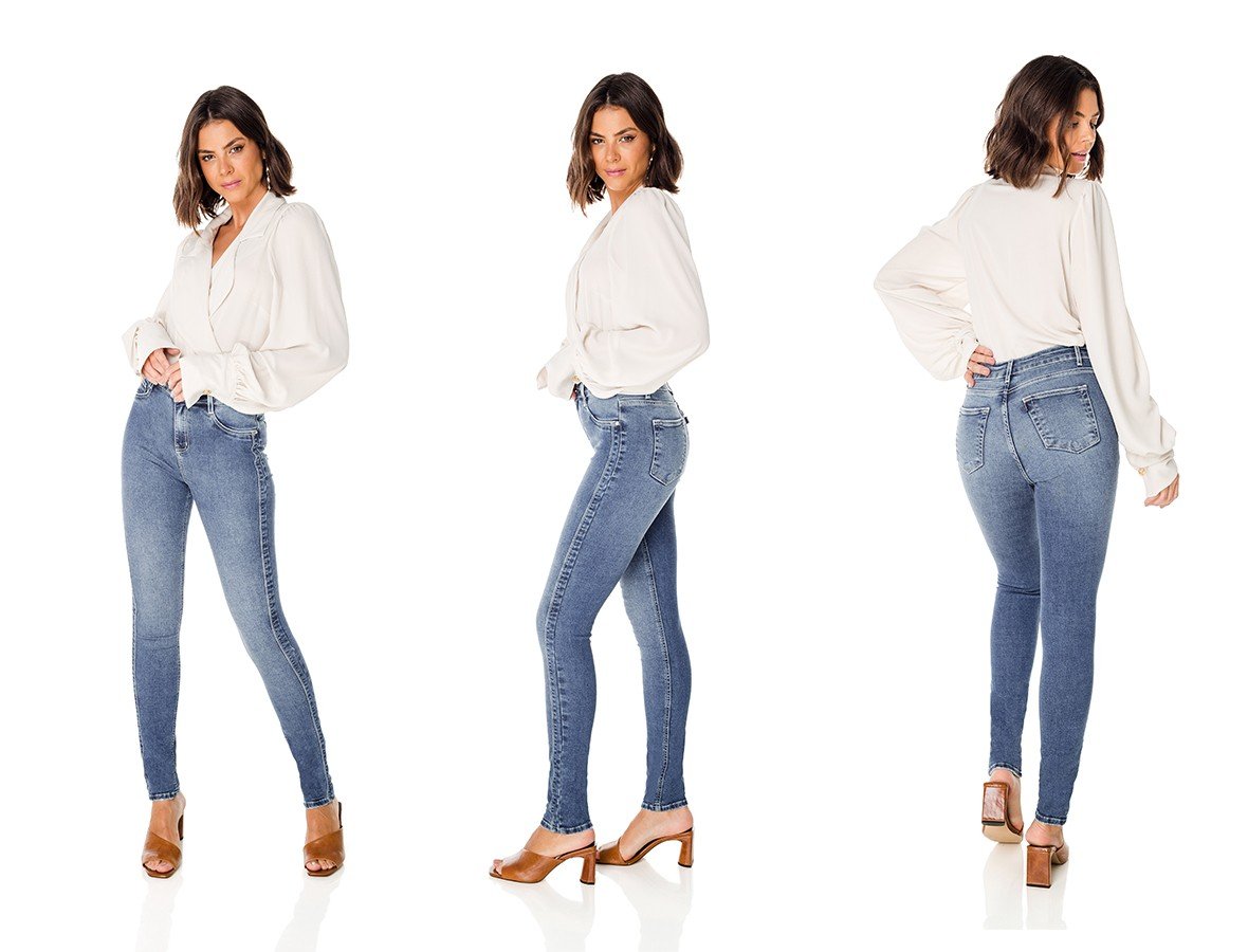 dz3671 com calca jeans feminina skinny media cigarrete com recorte na lateral denim zero trio