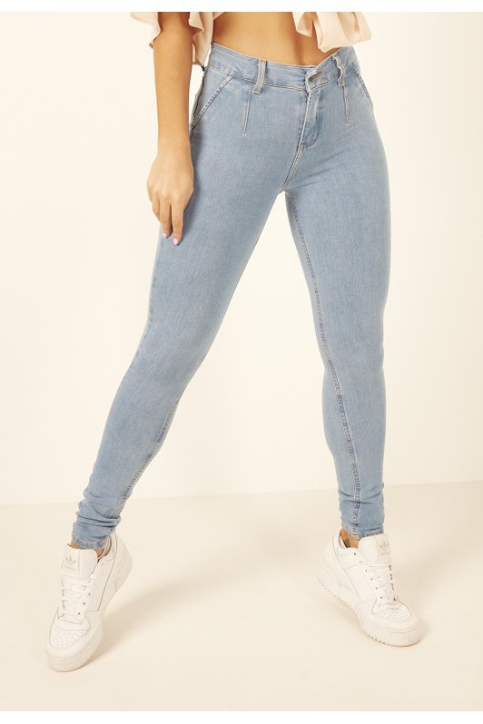 dz3935 ts calca jeans feminina skinny media com pregas denim zero frente prox