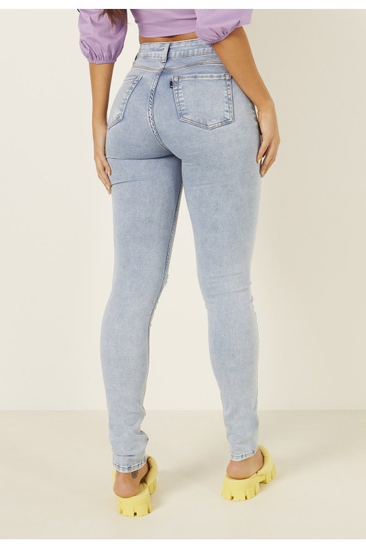 dz3963 re calca jeans feminina skinny media com rasgos no joelho denim zero costas prox
