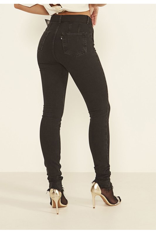dz3997 ts calca jeans feminina skinny media com bolso faca denim zero costas prox