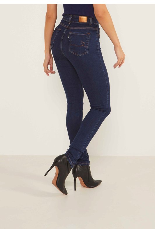 dz20023 re calca jeans feminina skinny media tradicional denim zero costas prox
