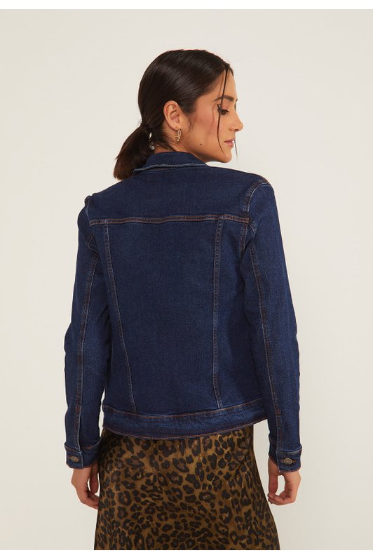 dz9154 alg jaqueta jeans feminina elastano tradicional denim zero costas