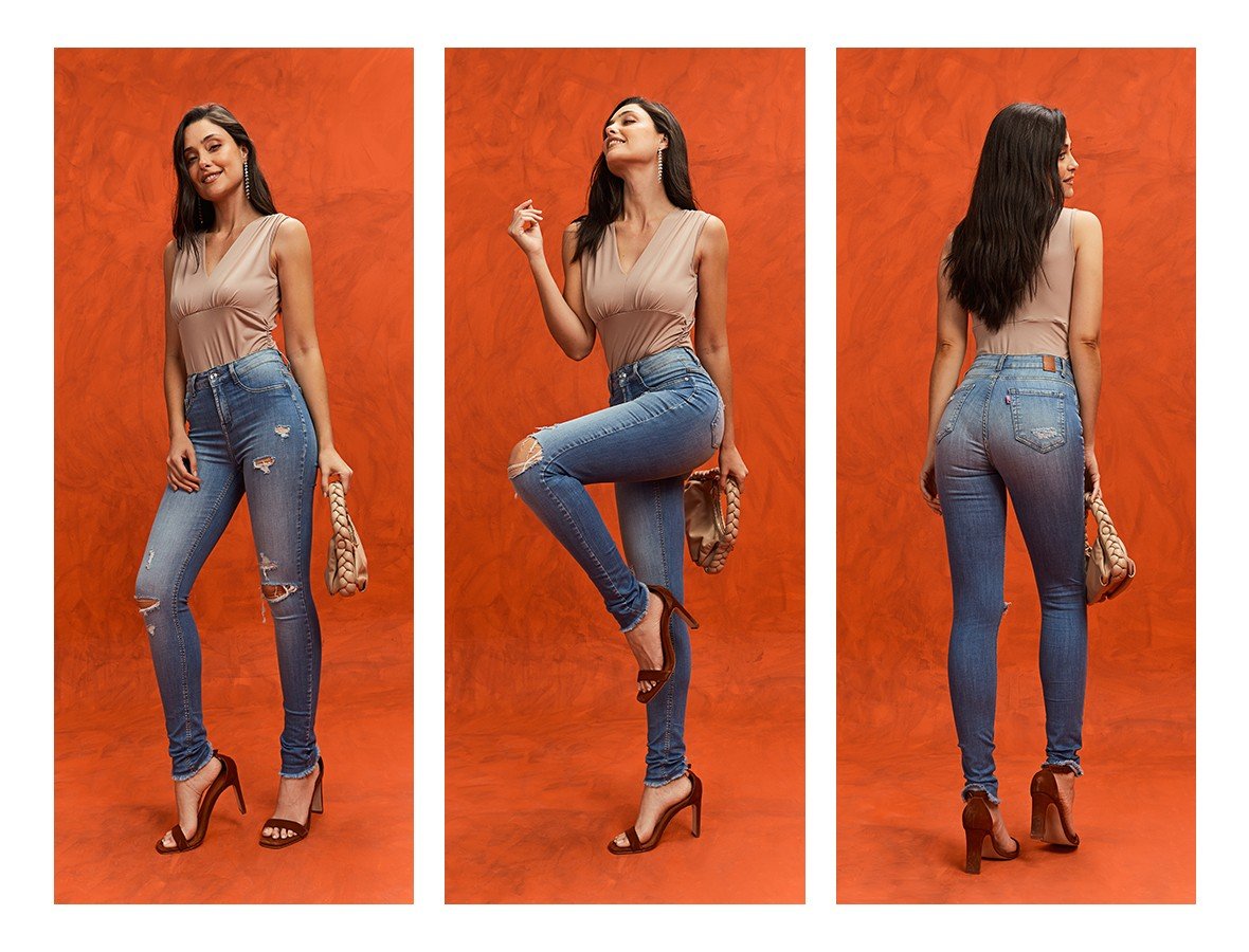 dz20274 com calca jeans feminina skinny media com rasgos denim zero trio