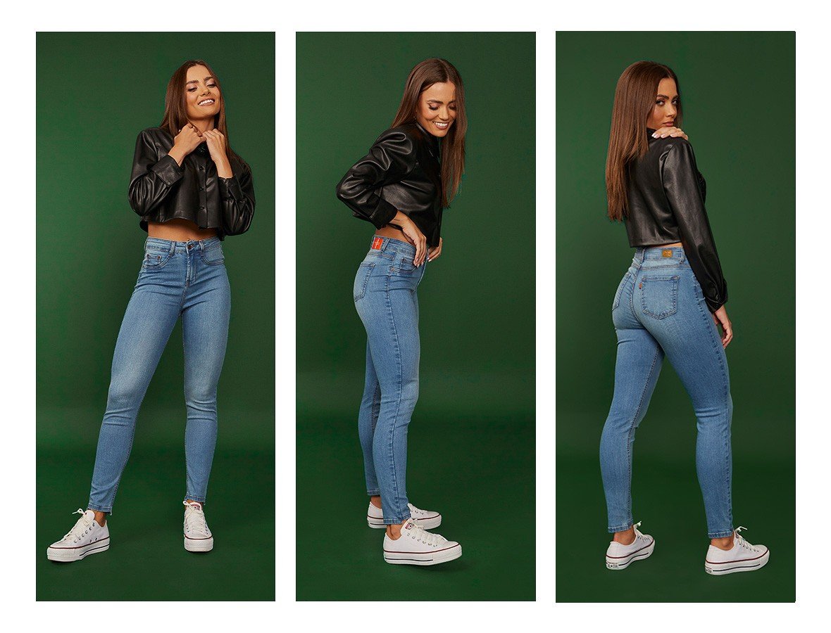 dz20340 com calca jeans feminina skinny media cigarrete denim zero trio