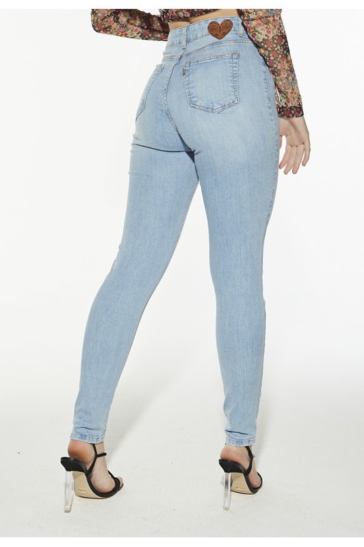 dz20390 com calca jeans feminina skinny media cigarrete denim zero costas crop