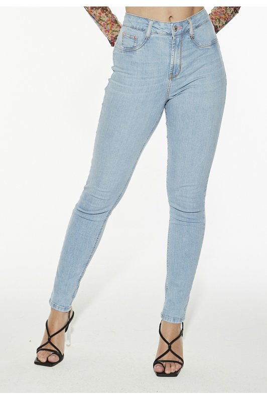 dz20390 com calca jeans feminina skinny media cigarrete denim zero frente crop