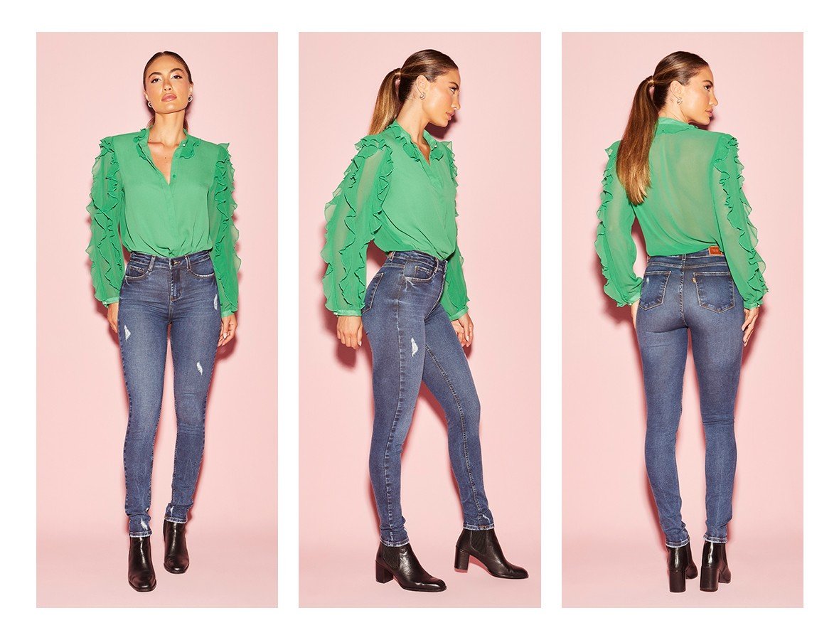 dz20421 re calca jeans feminina skinny media com puidos denim zero trio