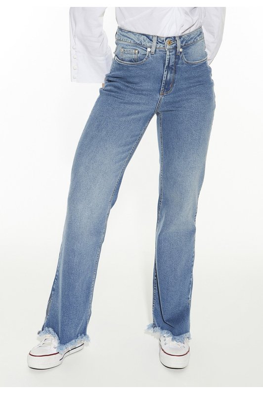 dz20503 com calca jeans feminina wide leg fit com abertura lateral denim zero frente crop easy resize com