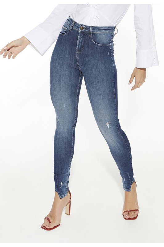 dz20525 ts calca jeans feminina skinny media cigarrete com barra diferenciada denim zero frente crop easy resize com