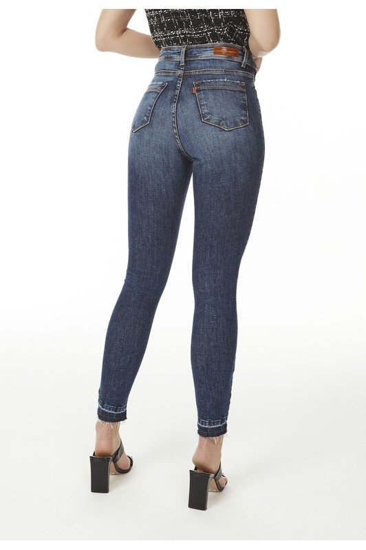 dz20551 re calca jeans femina skinny media cigarrete com barra dupla denim zero costas pro