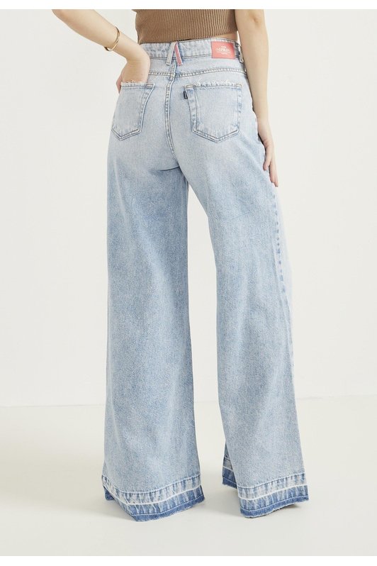 dz20561 alg calca jeans feminina pantalona com barra dupla denim zero costas prox eas